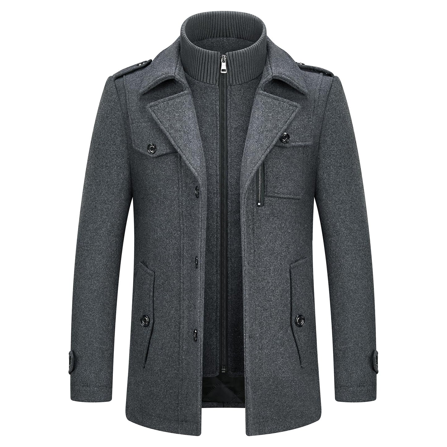 Men's British Premium Thick Double-Layer Wool Coat