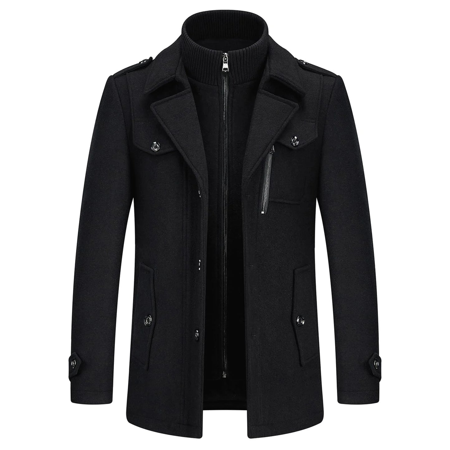 Men's British Premium Thick Double-Layer Wool Coat
